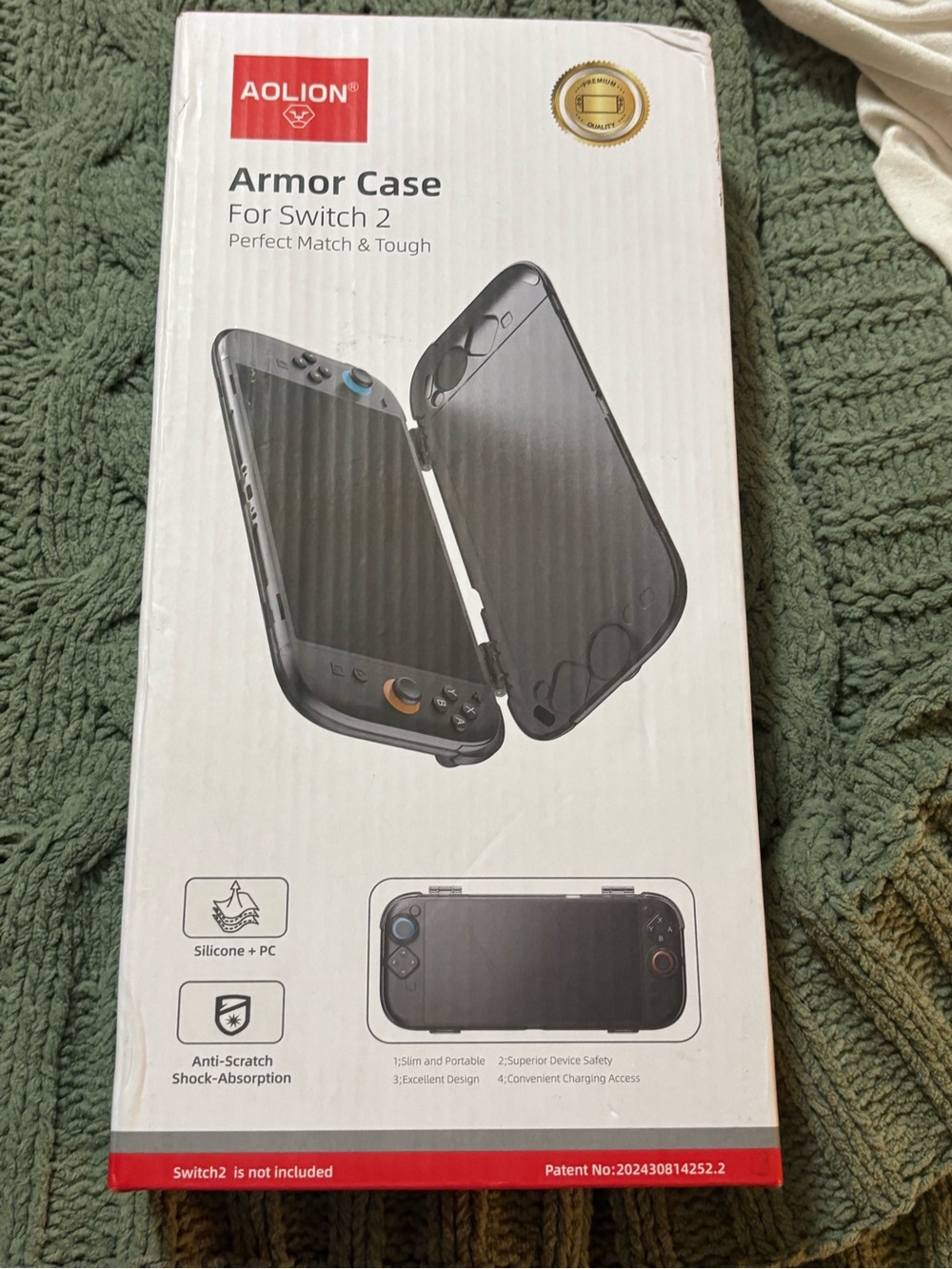 Black Armor Case for Switch 2 - Protective Silicone + PC Shell
